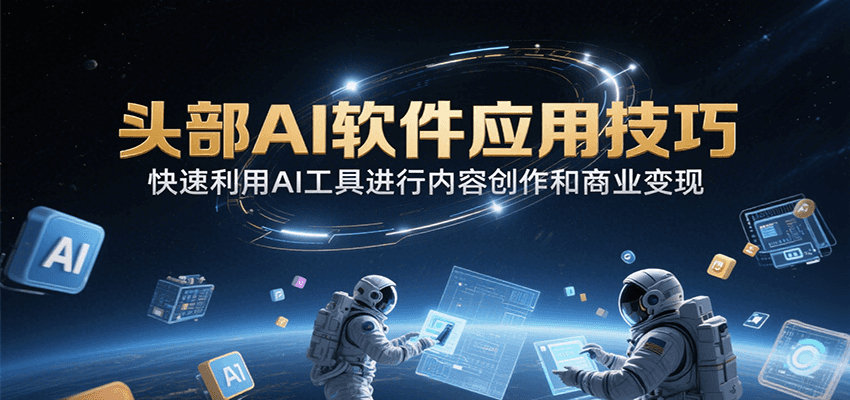 头部AI软件应用技巧，快速利用AI工具进行内容创作和商业变现-枫客网创
