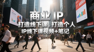 商业IP打造线下课，打造个人 IP线下课视频+笔记-枫客网创