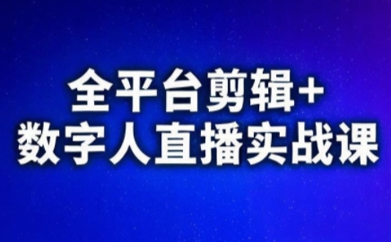 视频号、快手、抖音全平台剪辑+数字人直播实战课(更新7月)​-枫客网创