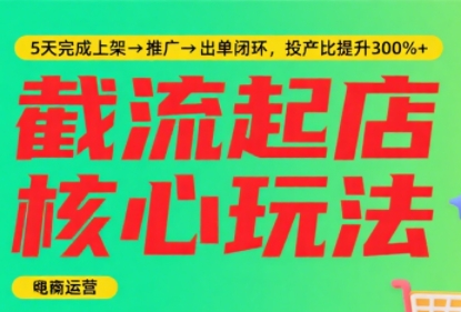 淘宝截流快速起店玩法，掌握暴力快速起店的流程-枫客网创