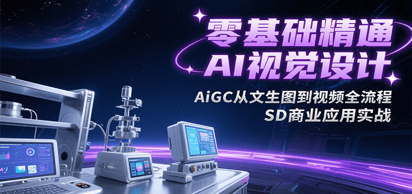 零基础精通AI视觉设计，AiGC从文生图到视频全流程，SD商业应用实战-枫客网创
