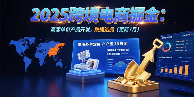 2025跨境电商掘金：蓝海市场定位，高客单价产品开发，数据选品(更新7月-枫客网创