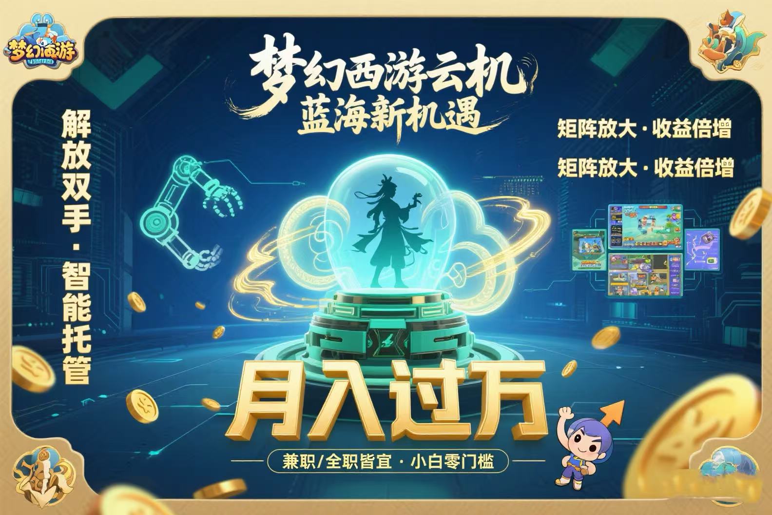 梦幻西游云机最新蓝海玩法  解放双手可矩阵放大 轻松月入过万 小白也可…-枫客网创