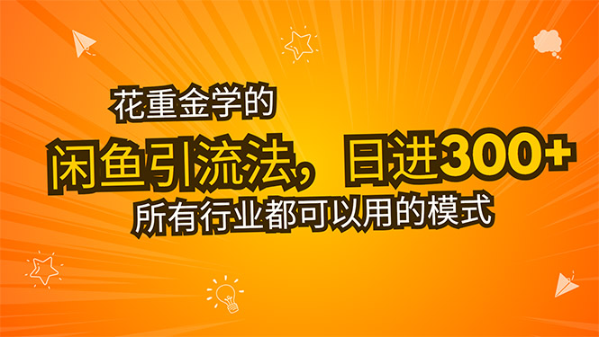 花重金学的闲鱼引流法，日引流300+创业粉，看完这节课瞬间不想上班了-枫客网创