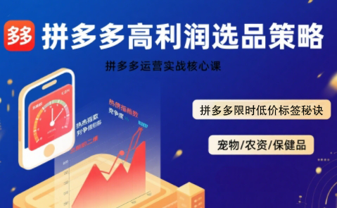 久号老师·拼多多选品暴利技术实战课-枫客网创