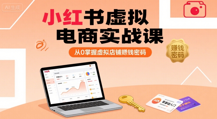 小红书虚拟电商实战课，从0掌握虚拟店铺賺钱密码(更新)-枫客网创