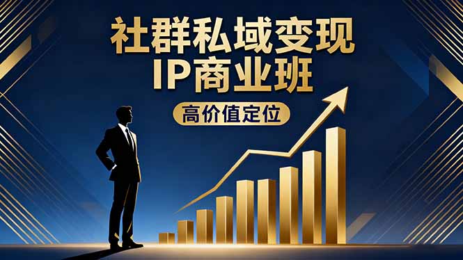 社群私域变现IP商业班，高价值定位,精准引流,私聊成交，实践年盈利破百万-枫客网创