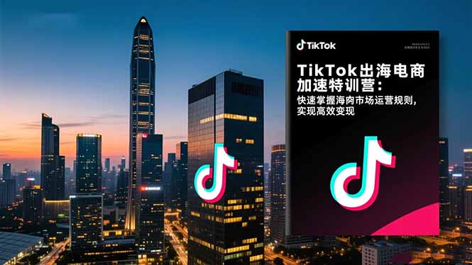 TikTok出海电商加速特训营：快速掌握海外市场运营规则，实现高效变现-枫客网创